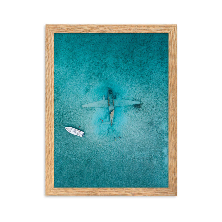 Sunken Plane - Poster im Rahmen Oak / 30×40 cm artlia
