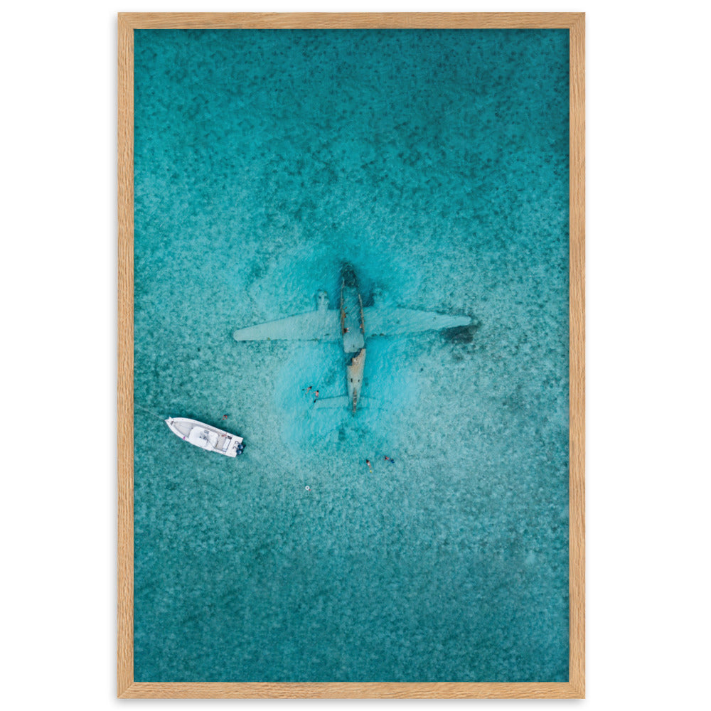 Sunken Plane - Poster im Rahmen Oak / 61×91 cm artlia