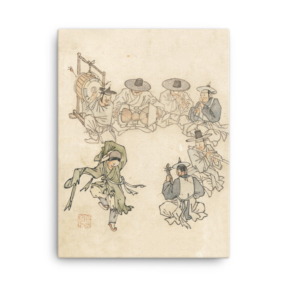 tanzendes Kind, Mudong, Kim Hong-do - Leinwand 30x41 cm artlia