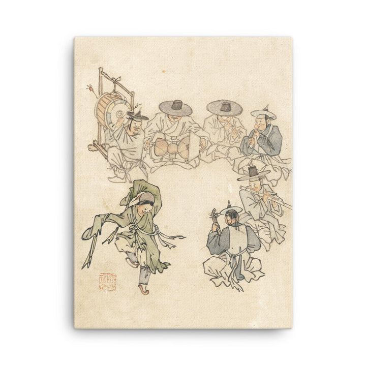 tanzendes Kind, Mudong, Kim Hong-do - Leinwand 30x41 cm artlia