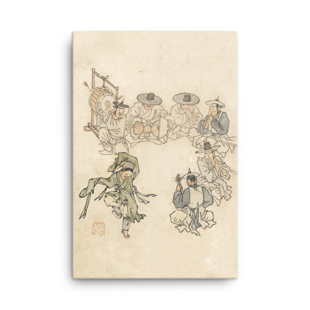 tanzendes Kind, Mudong, Kim Hong-do - Leinwand 61x91 cm artlia