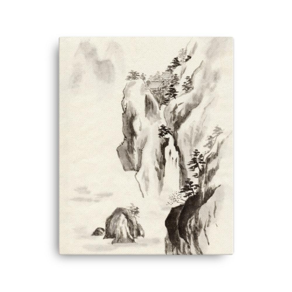 Tempel im Felsen - Leinwand 41x51 cm artlia