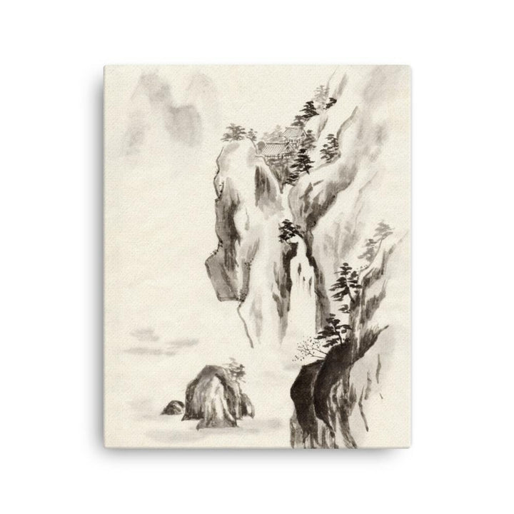 Tempel im Felsen - Leinwand 41x51 cm artlia