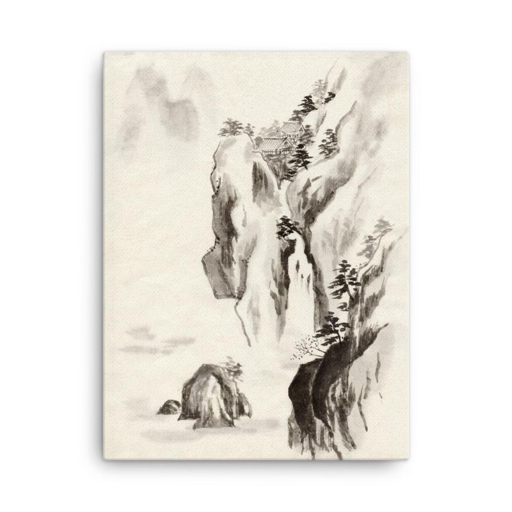 Tempel im Felsen - Leinwand 30x41 cm artlia