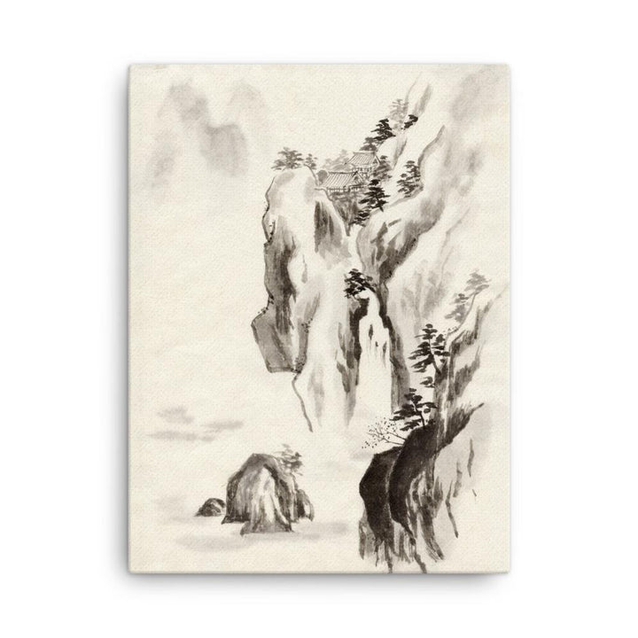 Tempel im Felsen - Leinwand 30x41 cm artlia