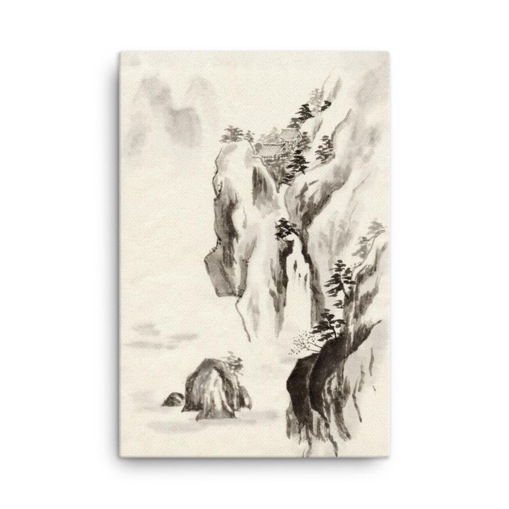 Tempel im Felsen - Leinwand 61x91 cm artlia