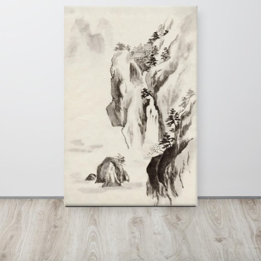 Tempel im Felsen - Leinwand artlia