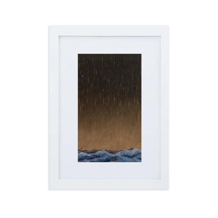 Walk the Night of Light 01 - Poster im Rahmen mit Passepartout Weiß / 21×30 cm artlia