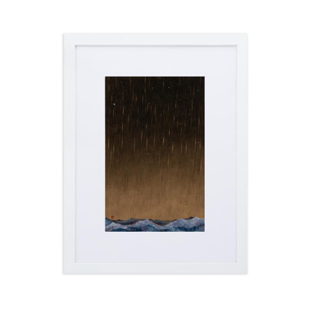 Walk the Night of Light 01 - Poster im Rahmen mit Passepartout Weiß / 30×40 cm artlia