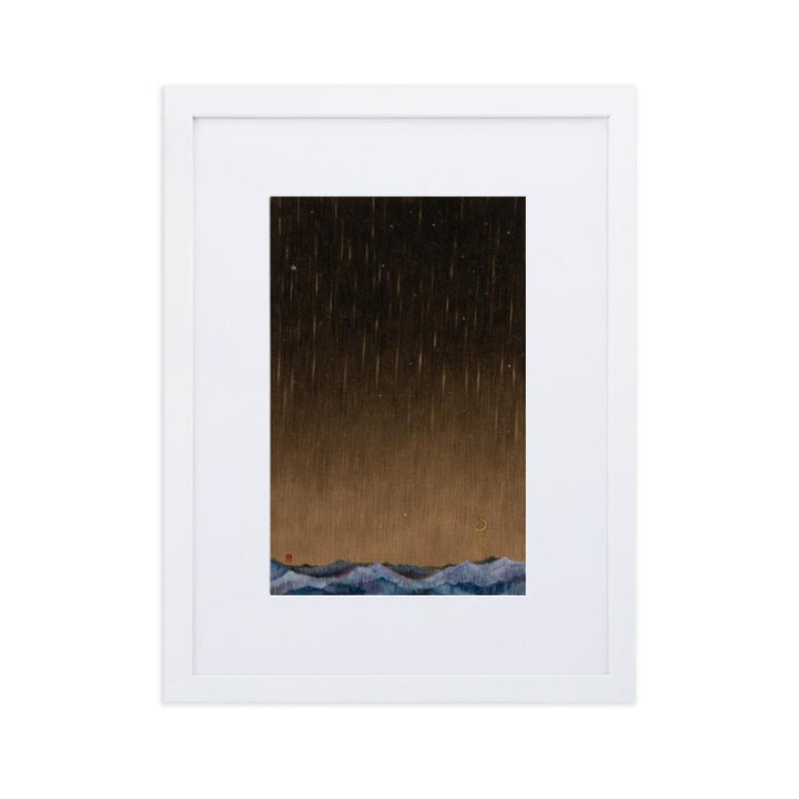 Walk the Night of Light 01 - Poster im Rahmen mit Passepartout Weiß / 30×40 cm artlia