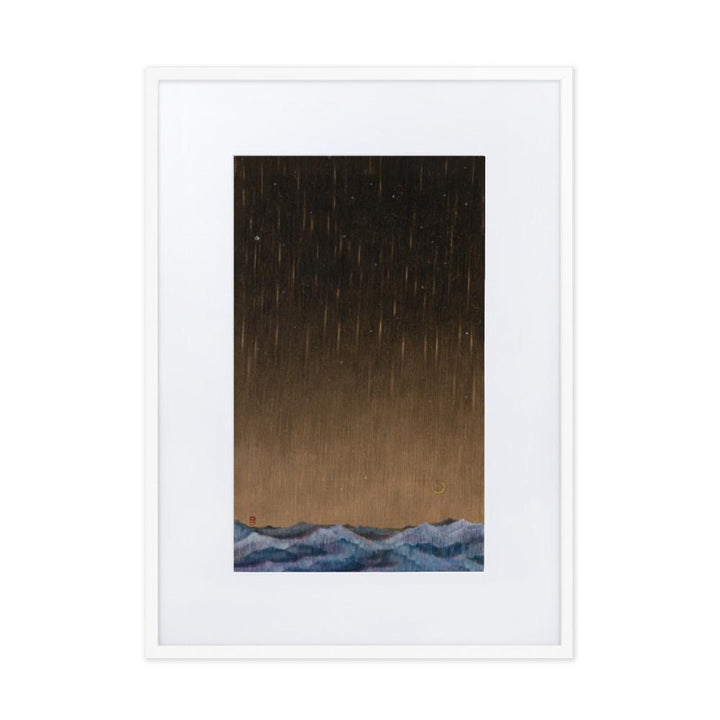 Walk the Night of Light 01 - Poster im Rahmen mit Passepartout Weiß / 50×70 cm artlia