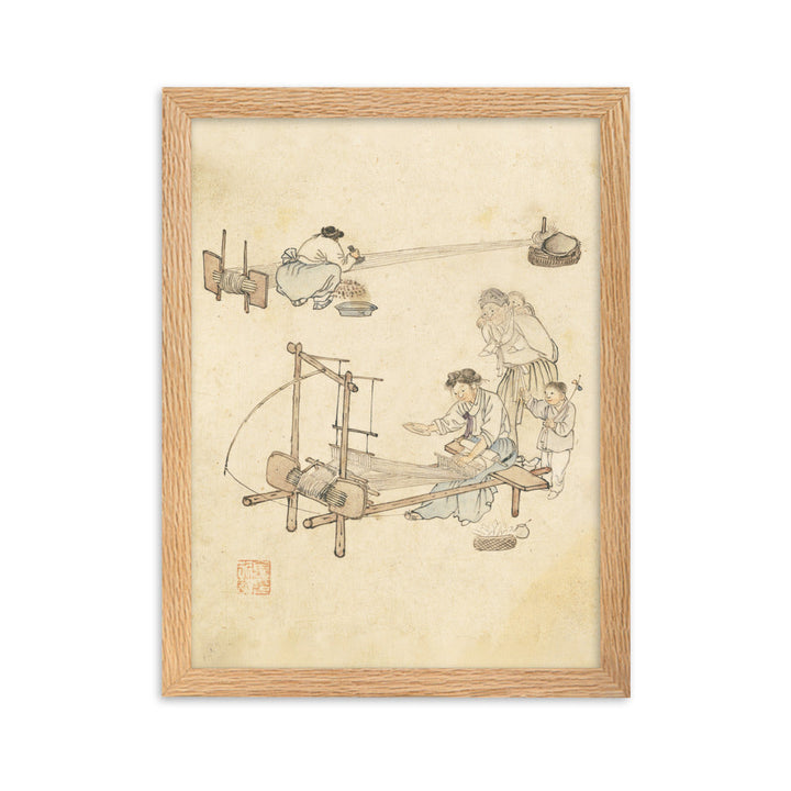 Weberei, Kim Hong-do - Poster im Rahmen Oak / 30×40 cm artlia