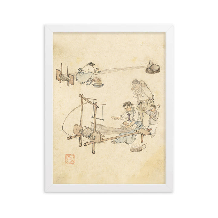 Weberei, Kim Hong-do - Poster im Rahmen Weiß / 30×40 cm artlia