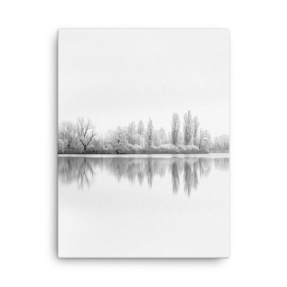 Winterlicher See - Leinwand 30x41 cm artlia
