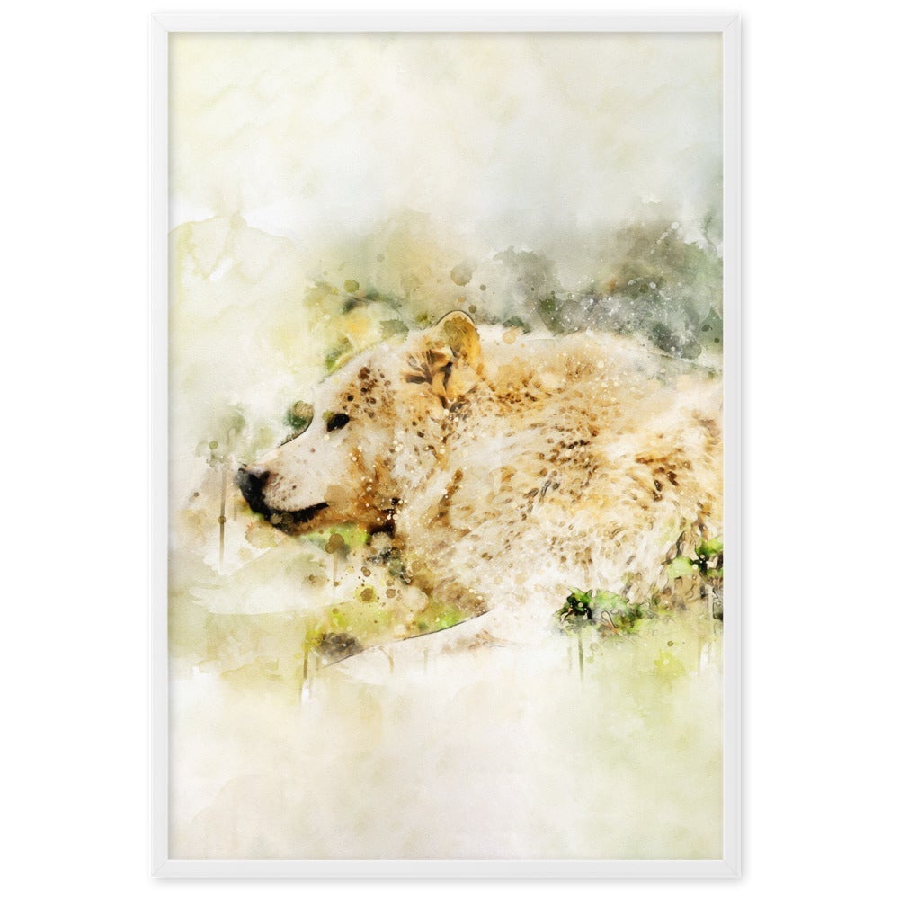 Poster - Aquarell Wolf artlia