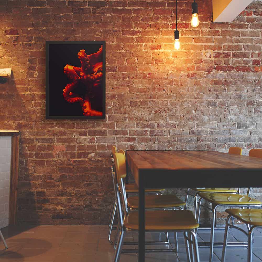 Wütender Oktopus - Poster im Rahmen artlia