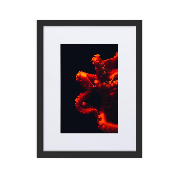 Wütender Oktopus - Poster im Rahmen mit Passepartout schwarz / 30×40 cm artlia