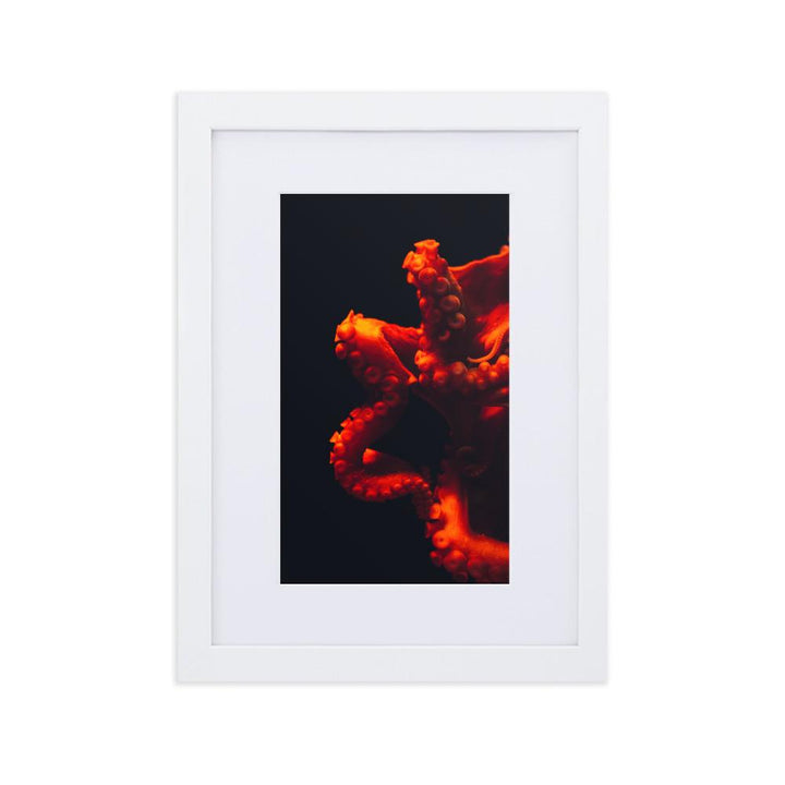 Wütender Oktopus - Poster im Rahmen mit Passepartout artlia