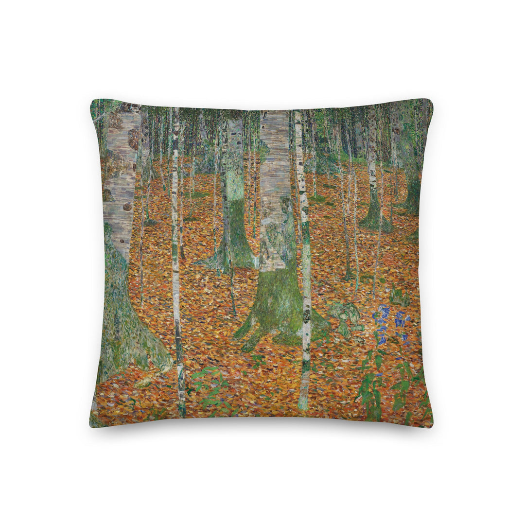 Premium-Kissen - Gustav Klimt, Birkenwald 46x46 cm (18″×18″) artlia