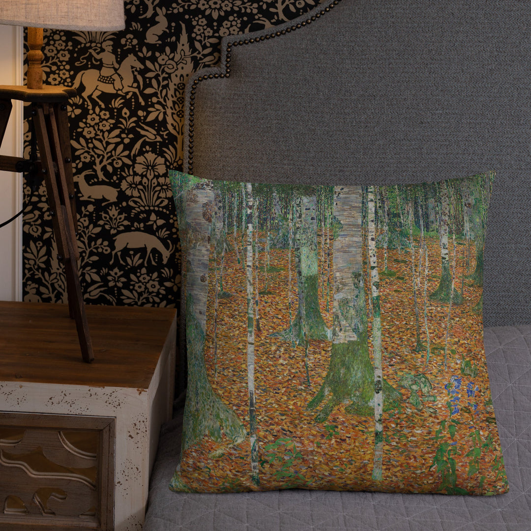 Premium-Kissen - Gustav Klimt, Birkenwald artlia