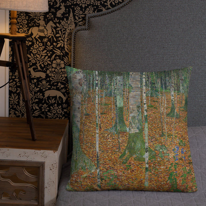 Premium-Kissen - Gustav Klimt, Birkenwald artlia