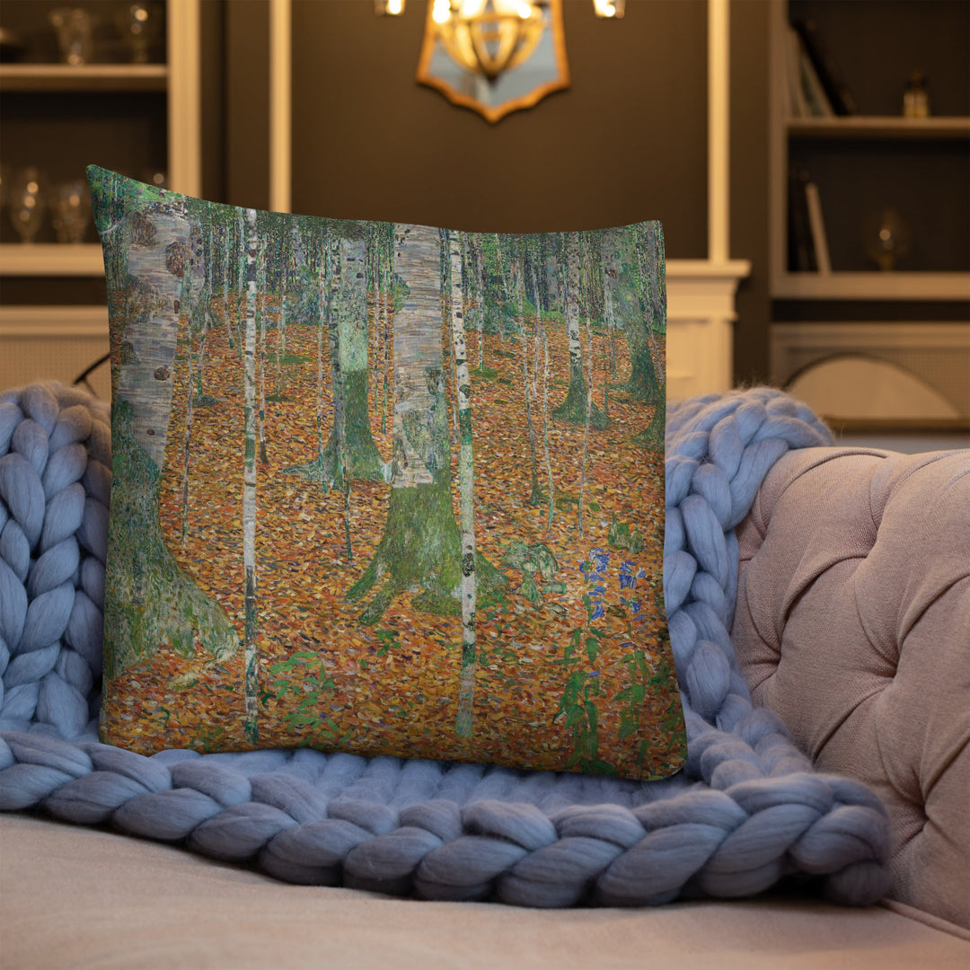 Premium-Kissen - Gustav Klimt, Birkenwald artlia