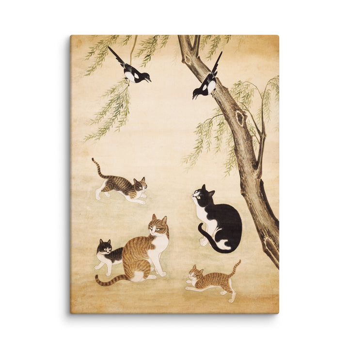 canvas-_in_-18x24-ji-un-jo-katzen-unter-der-weide-cats-under-the-willow