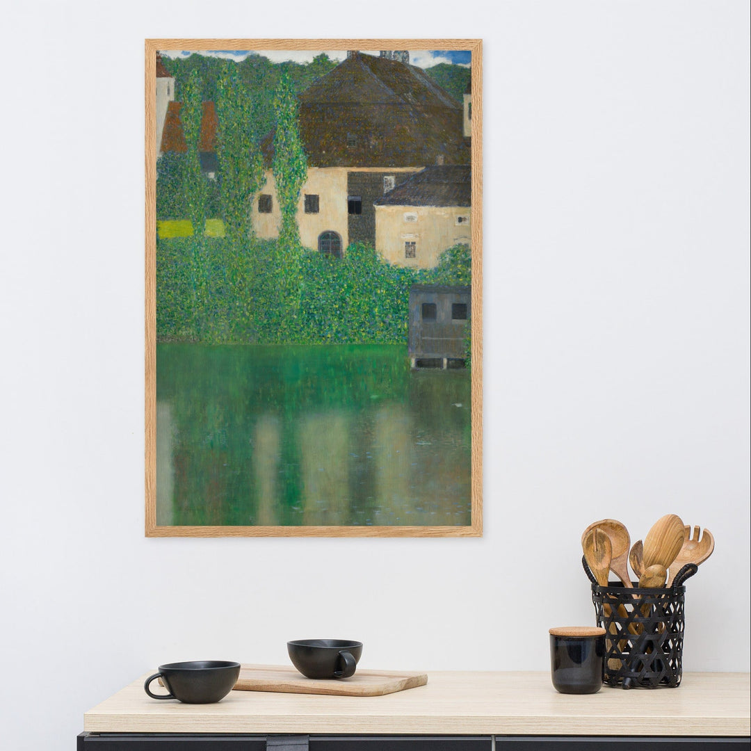enhanced-matte-paper-framed-poster-_cm_-oak-61x91-cm--Gustav-Klimt-Wasserschloss-Kammer-am-Attersee-min