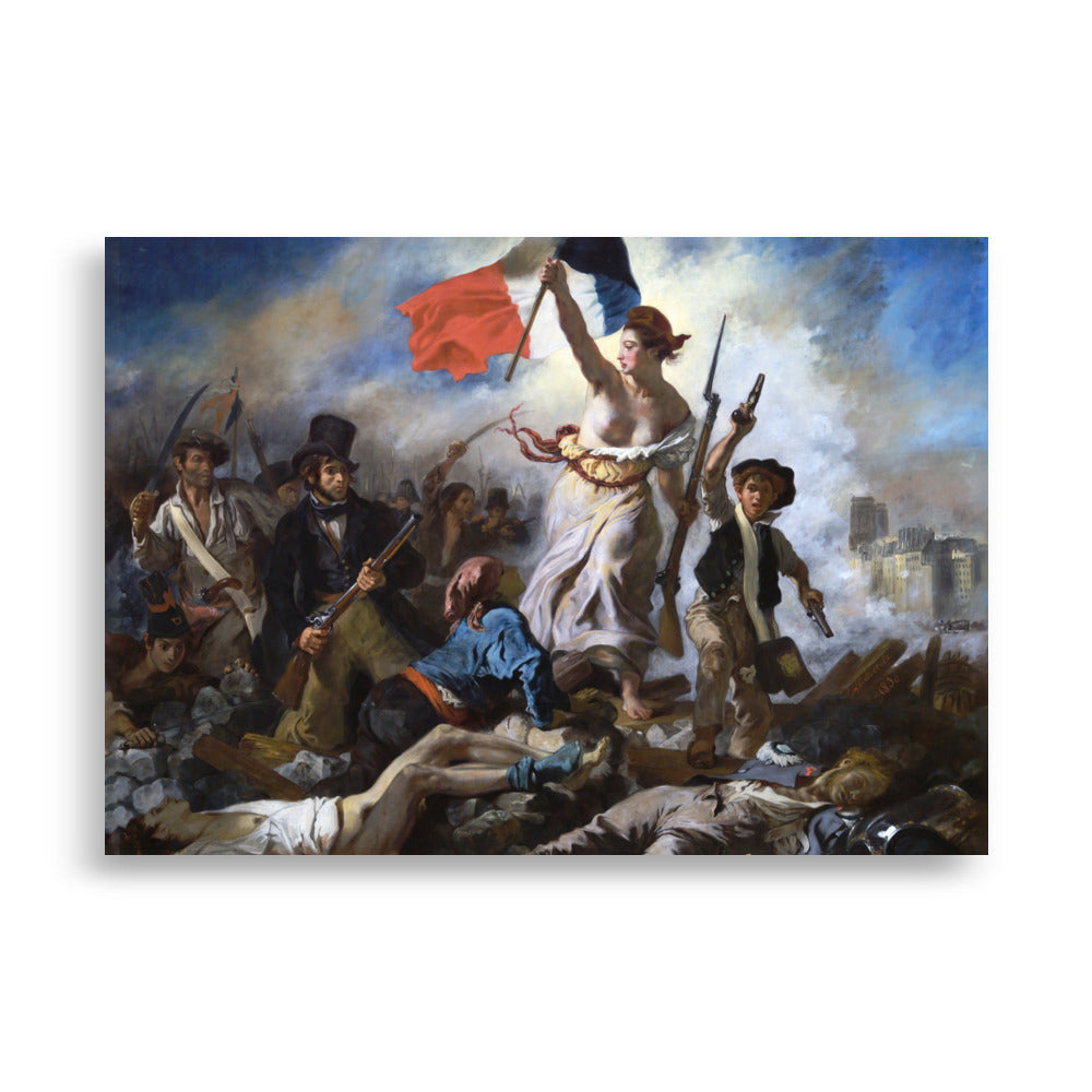 Póster - Eugène Delacroix, La libertad guía al pueblo