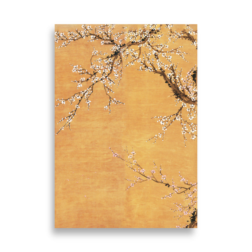 Poster - Red and white plum blossoms