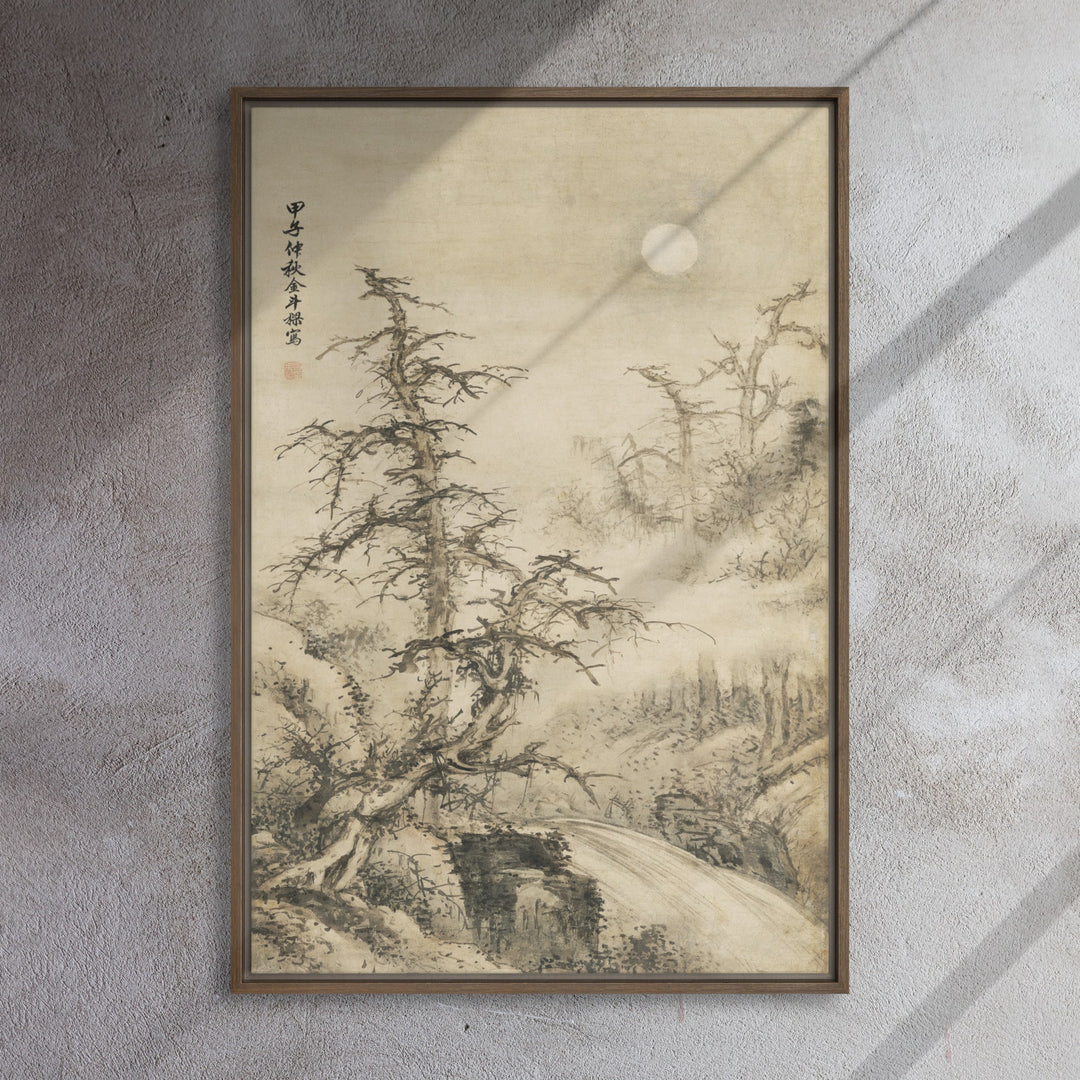 framed-canvas-_in_-brown-24x36-mondnachtige-herbstlandschaft