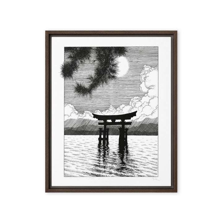 Gerahmte Leinwand - Miyajima Pavel Illustrations Braun / 41x51 cm (16″×20″) artlia