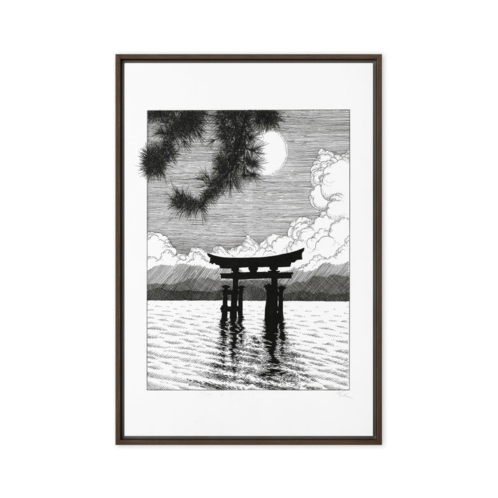 Gerahmte Leinwand - Miyajima Pavel Illustrations Braun / 61x91 cm (24″×36″) artlia