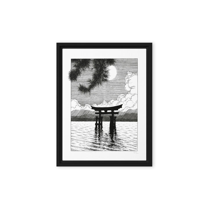 Gerahmte Leinwand - Miyajima Pavel Illustrations Schwarz / 30x41 cm (12″×16″) artlia