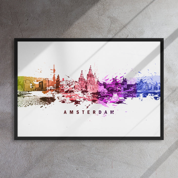 Gerahmte Leinwand - Skyline Amsterdam Marko Kurth artlia