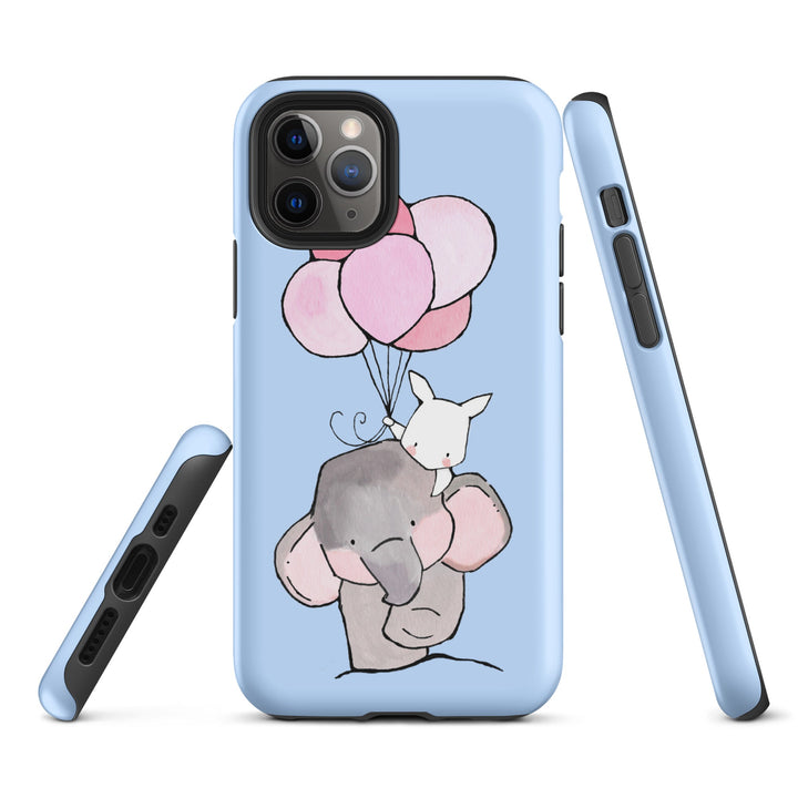 Hardcase iPhone® Handyhülle - Elefant und Hase mit Luftballon Kuratoren von artlia iPhone 11 Pro artlia