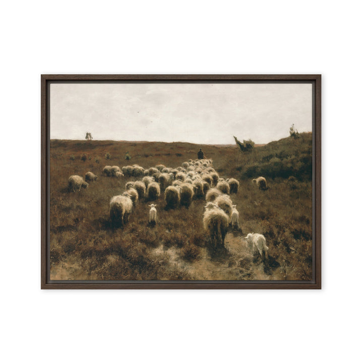 Leinwand - Anton Mauve, The Return of the Flock, Laren Anton Mauve Braun / 46x61 cm (18″×24″) artlia