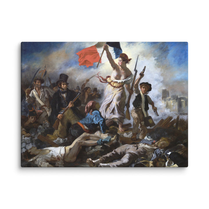 Leinwand - Eugène Delacroix, Die Freiheit führt das Volk ohne Rahmen / 31x41 cm (12″×16″) artlia