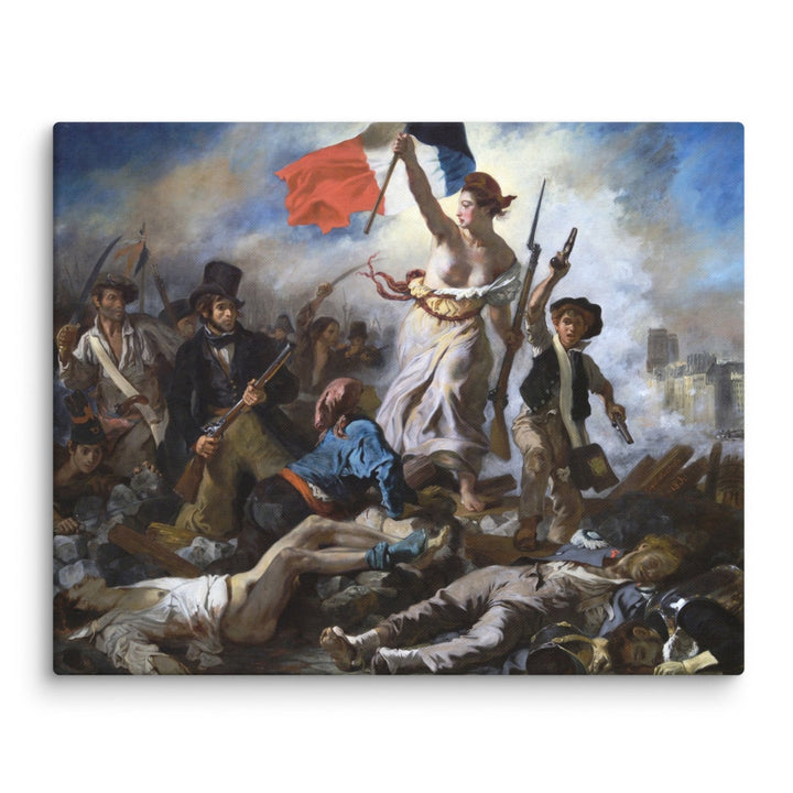 Leinwand - Eugène Delacroix, Die Freiheit führt das Volk ohne Rahmen / 41x51 cm (16″×20″) artlia