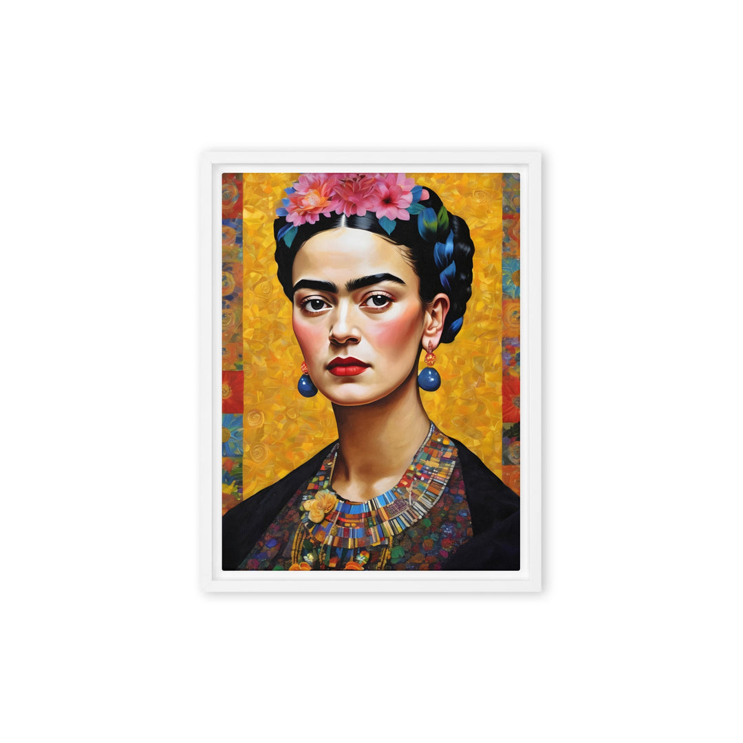 Leinwand - Frida Kahlo in the style of Gustav Klimt Kuratoren von artlia Weiß / 31x41 cm (12″×16″) artlia