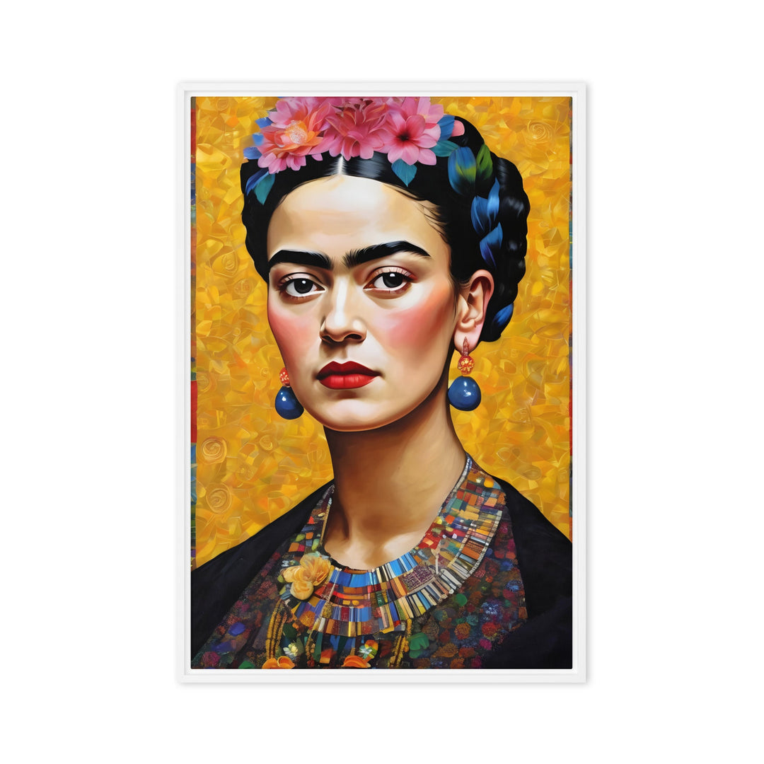 Leinwand - Frida Kahlo in the style of Gustav Klimt Kuratoren von artlia Weiß / 61x91 cm (24″×36″) artlia