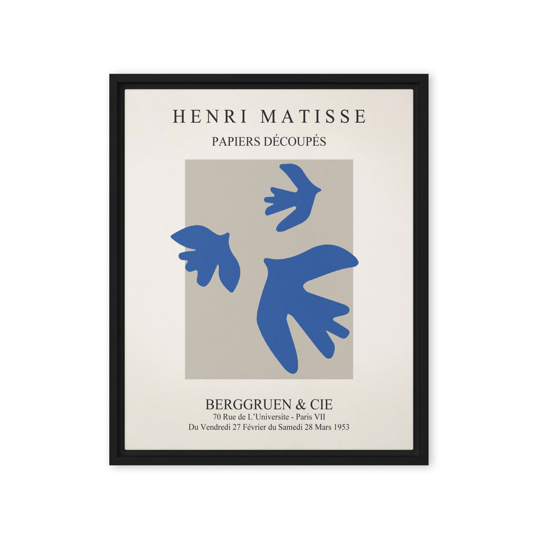 Leinwand - Henri Matisse, blaue Vögel Henri Matisse Schwarz / 41x51 cm (16″×20″) artlia