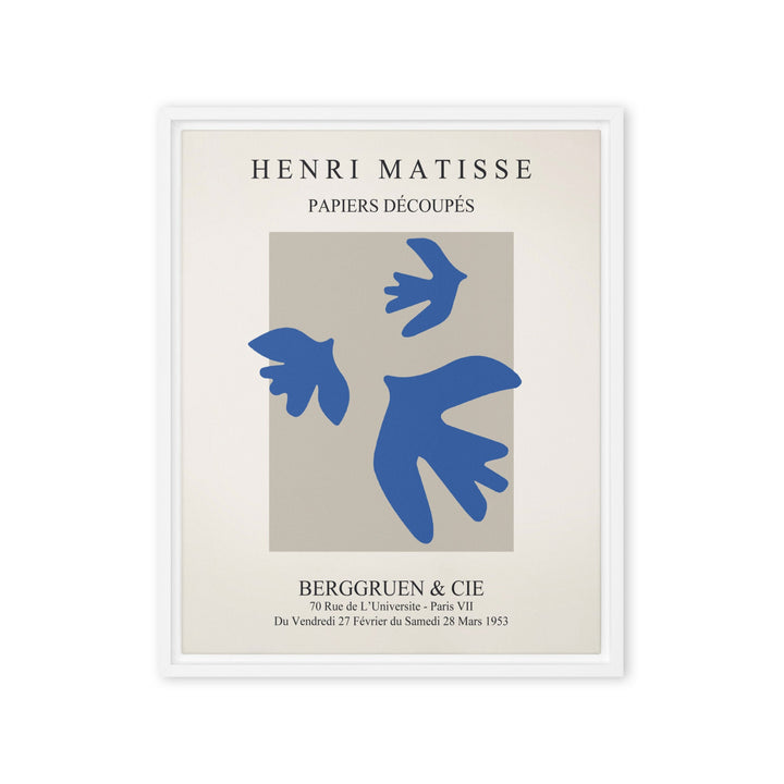 Leinwand - Henri Matisse, blaue Vögel Henri Matisse Weiß / 41x51 cm (16″×20″) artlia