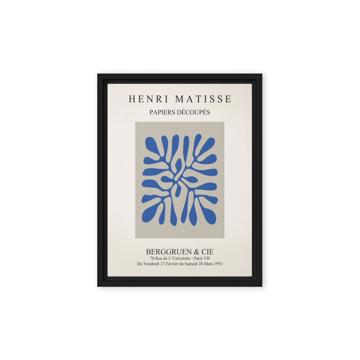 Leinwand - Henri Matisse, Papier Découpés blaue Blätter Henri Matisse Schwarz / 31x41 cm (12″×16″) artlia