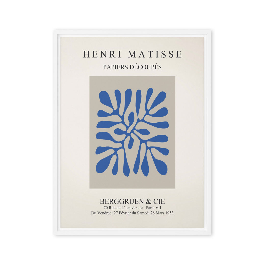 Leinwand - Henri Matisse, Papier Découpés blaue Blätter Henri Matisse Weiß / 46x61 cm (18″×24″) artlia