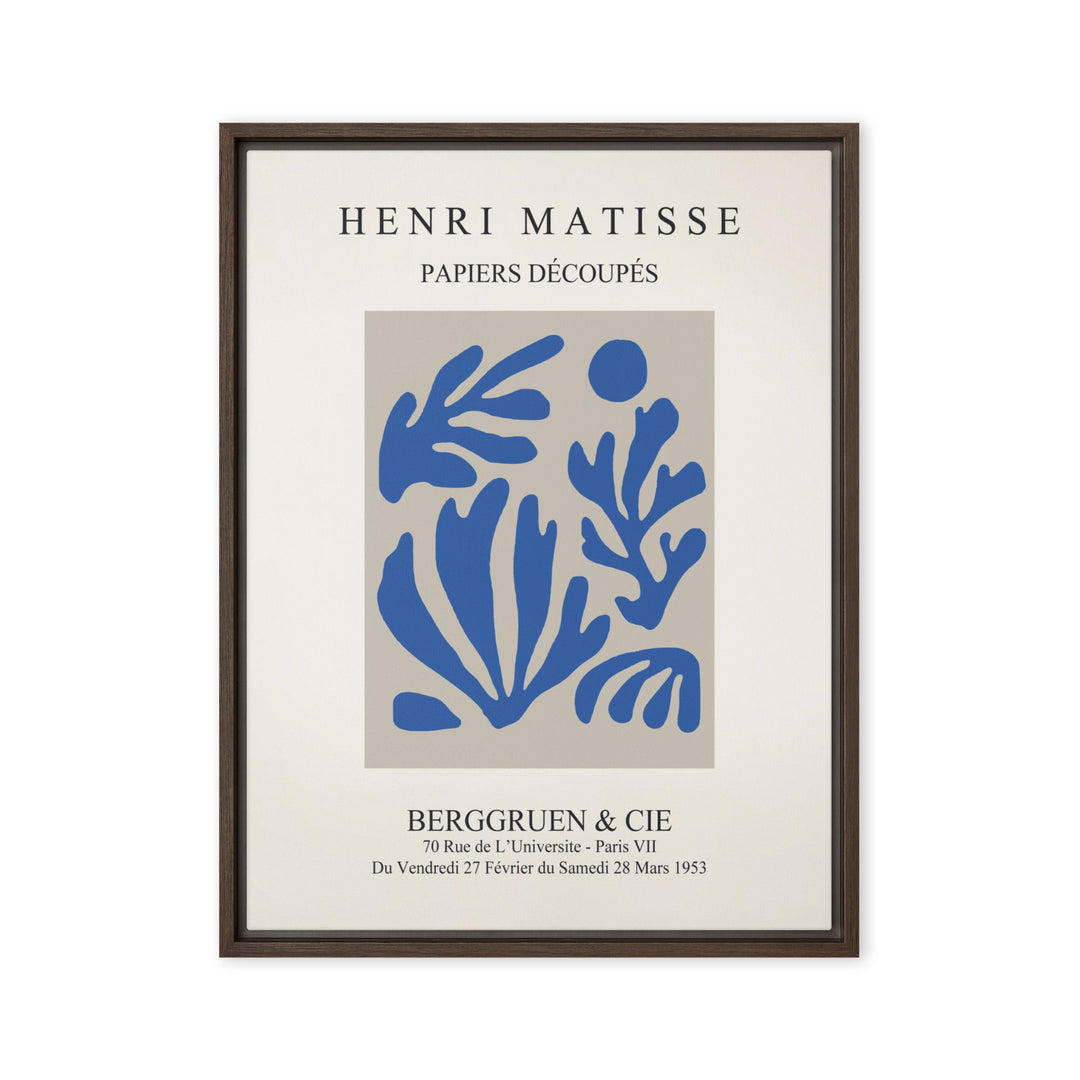 Leinwand - Henri Matisse, Papier Découpés blauer Garten I Henri Matisse Braun / 46x61 cm (18″×24″) artlia