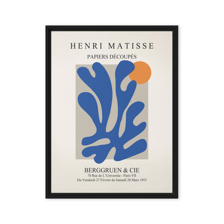 Leinwand - Henri Matisse, Papier Découpés blauer Garten II Henri Matisse Schwarz / 46x61 cm (18″×24″) artlia