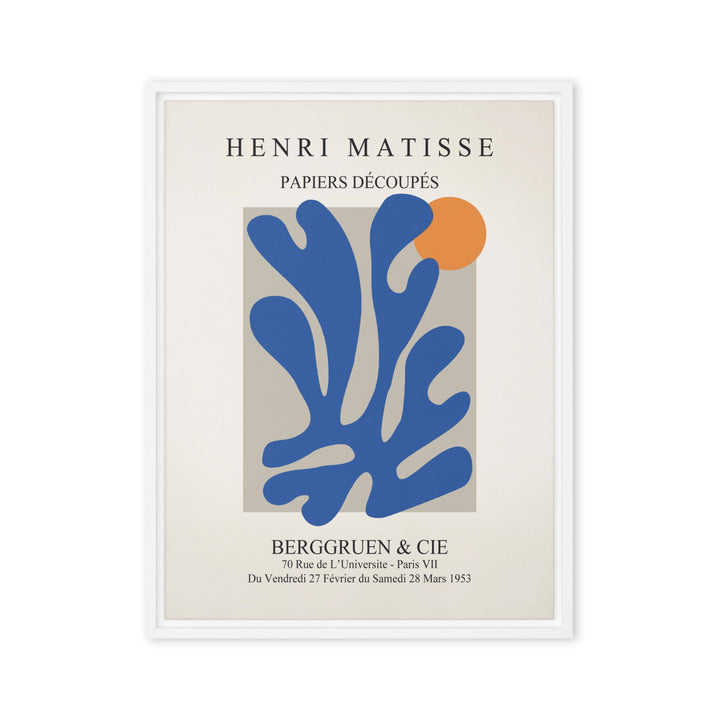 Leinwand - Henri Matisse, Papier Découpés blauer Garten II Henri Matisse Weiß / 46x61 cm (18″×24″) artlia