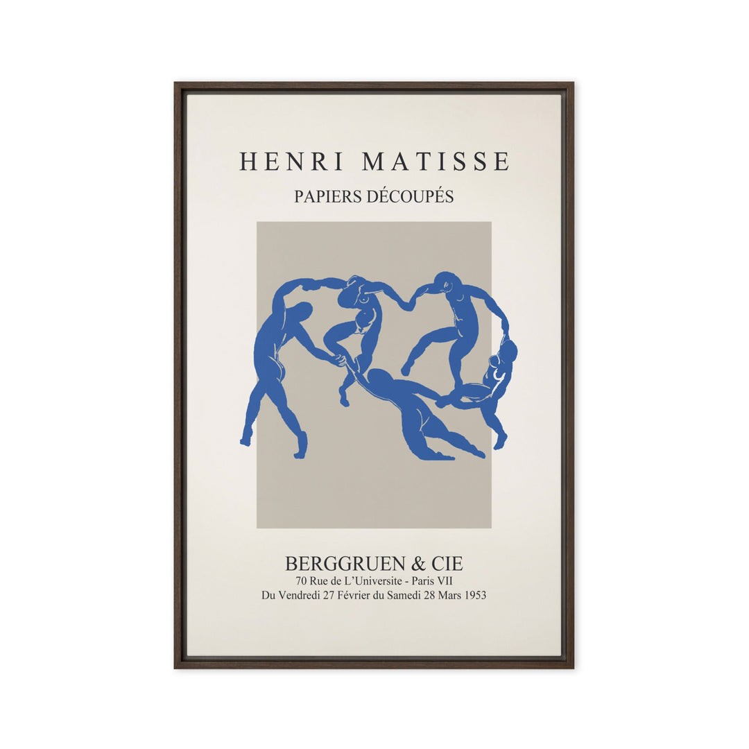 Leinwand - Henri Matisse, Papier Découpés blauer Tanz Henri Matisse Braun / 61x91 cm (24″×36″) artlia