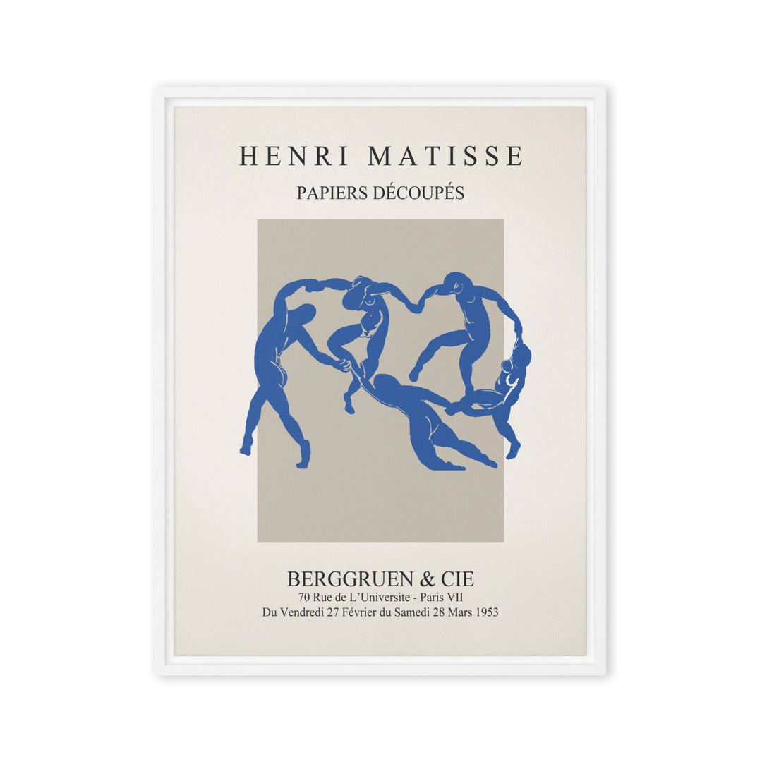 Leinwand - Henri Matisse, Papier Découpés blauer Tanz Henri Matisse Weiß / 46x61 cm (18″×24″) artlia